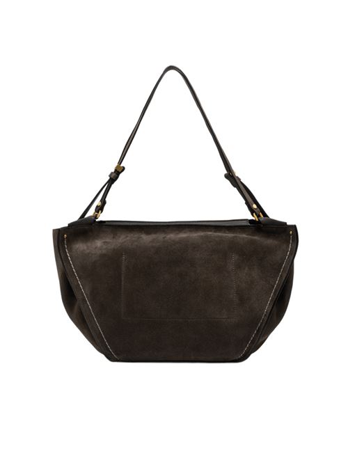 Borsa da donna in pelle scamosciata, a spalla, color moka GIANNI CHIARINI | 12037CMPL974